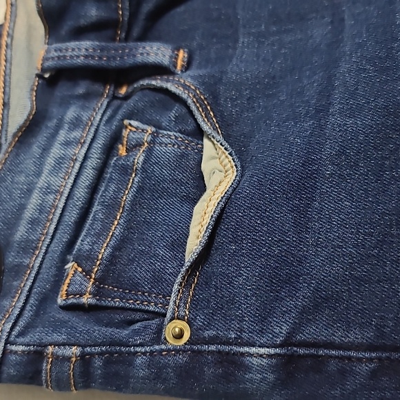 FRAME Le Skinny De Jean Blue Skinny Jeans with Distressed Raw Hem Size 28 - Picture 9 of 16